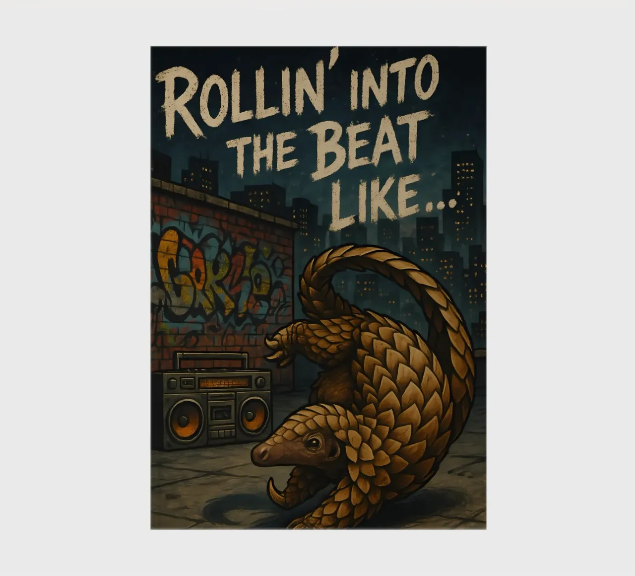 Funny Pangolin Meme notebook by Funny Humor Art