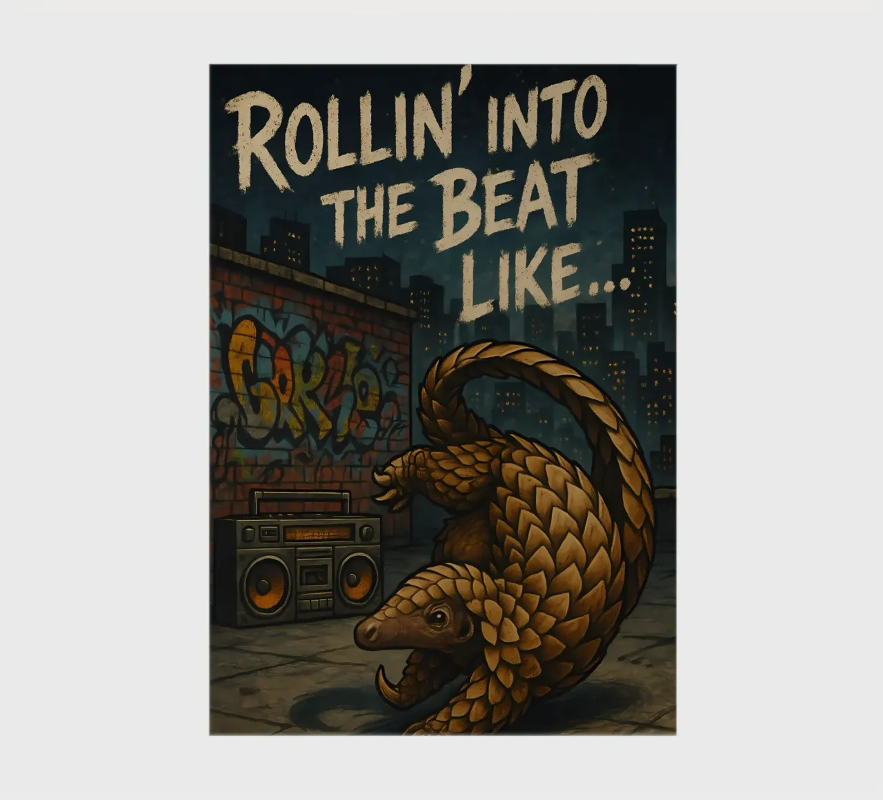 Funny Pangolin Meme notebook by Funny Humor Art