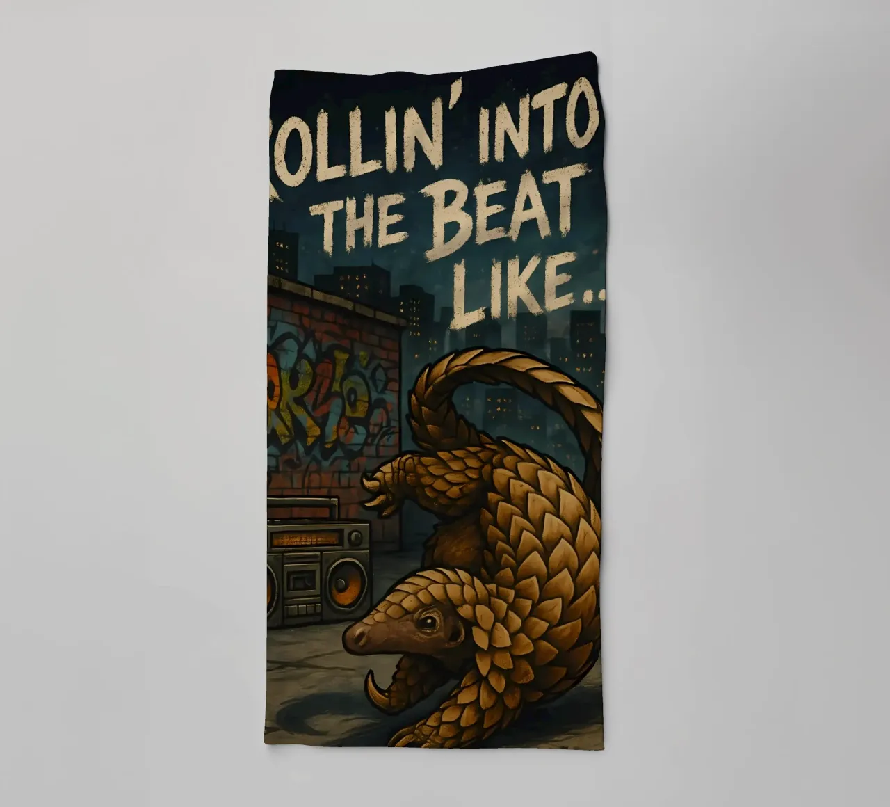 Funny Pangolin Meme asciugamano da bagno da Funny Humor Art