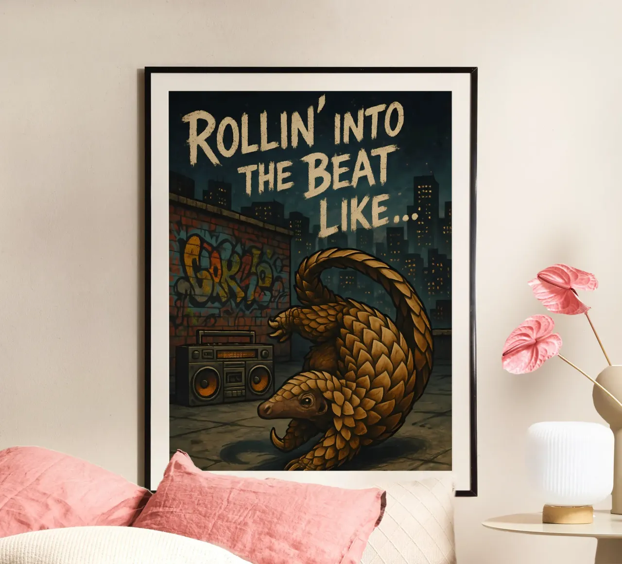 Funny Pangolin Meme carta hahnemühle da Funny Humor Art
