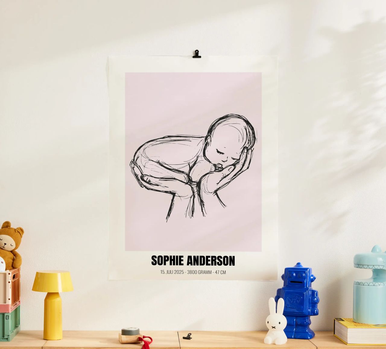 Minimaliste & personnel - Poster de naissance avec nom poster de FRAMELY
