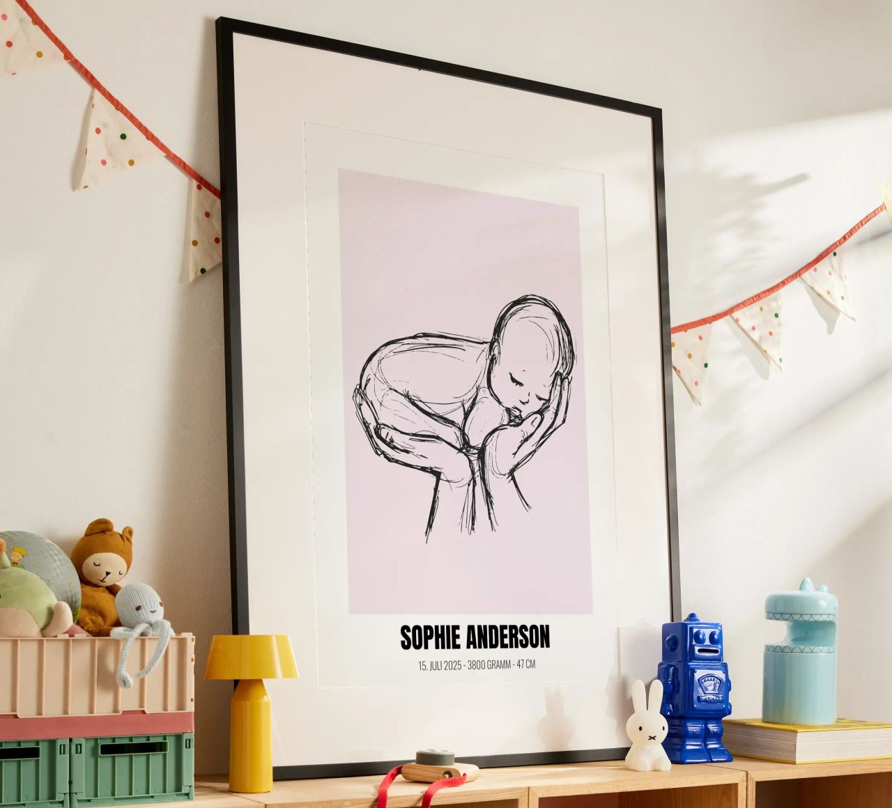 Minimaliste & personnel - Poster de naissance avec nom poster de FRAMELY