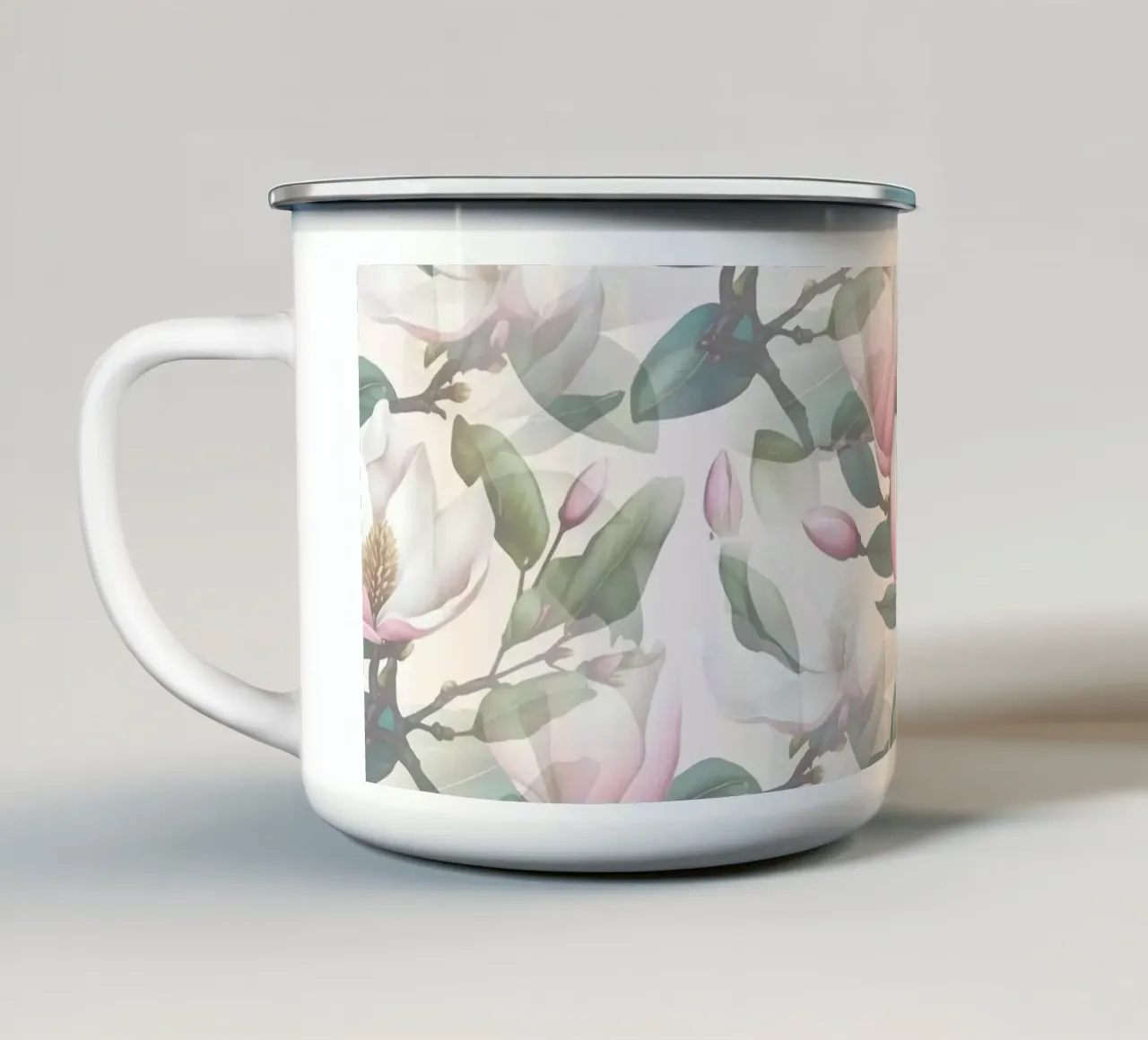 Magnolia Cream tazza in smalto da SilverPegasus