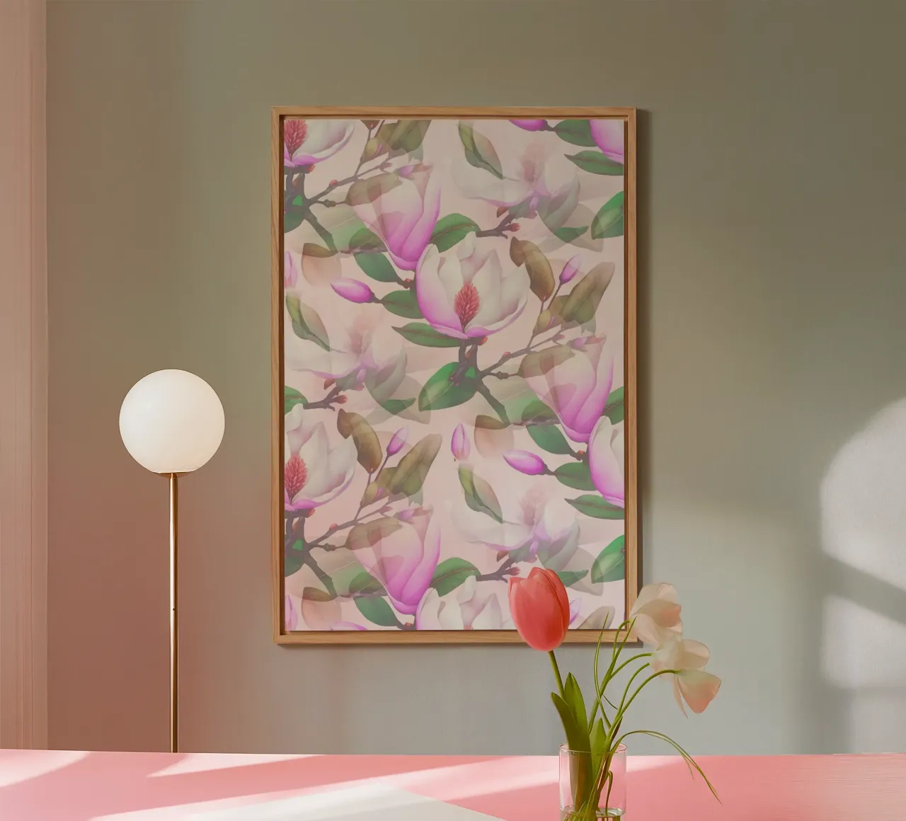 Rosa Magnolia alluminio dibond da SilverPegasus