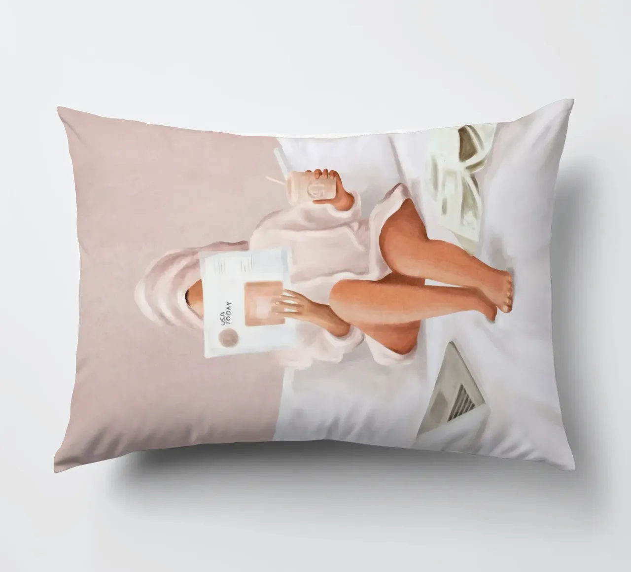 Weekend Morning II decorative cushion by Flow Line