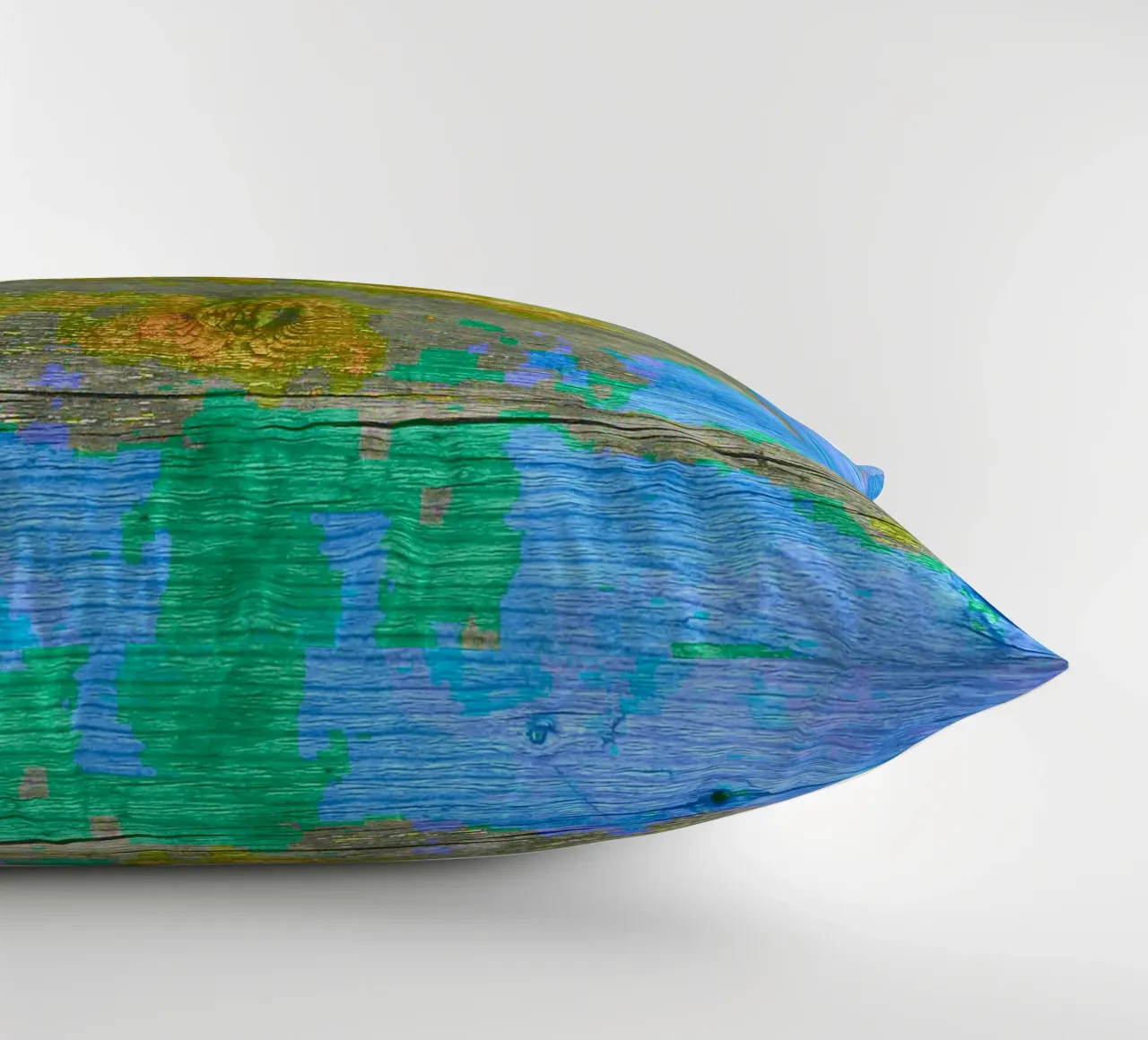 Verweerde houten plank - chromatisch kleurenschema kussen van Gürsel Yesil Digital Art