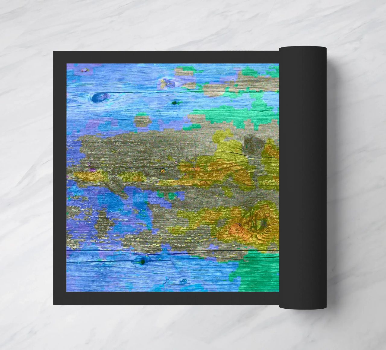Tavola in legno invecchiato - combinazione di colori cromatici zerbino da Gürsel Yesil Digital Art