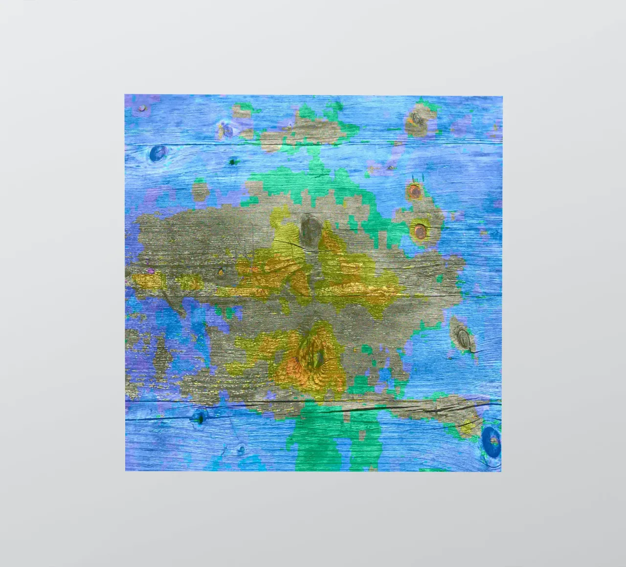 Tavola in legno invecchiato - combinazione di colori cromatici adesivo da Gürsel Yesil Digital Art