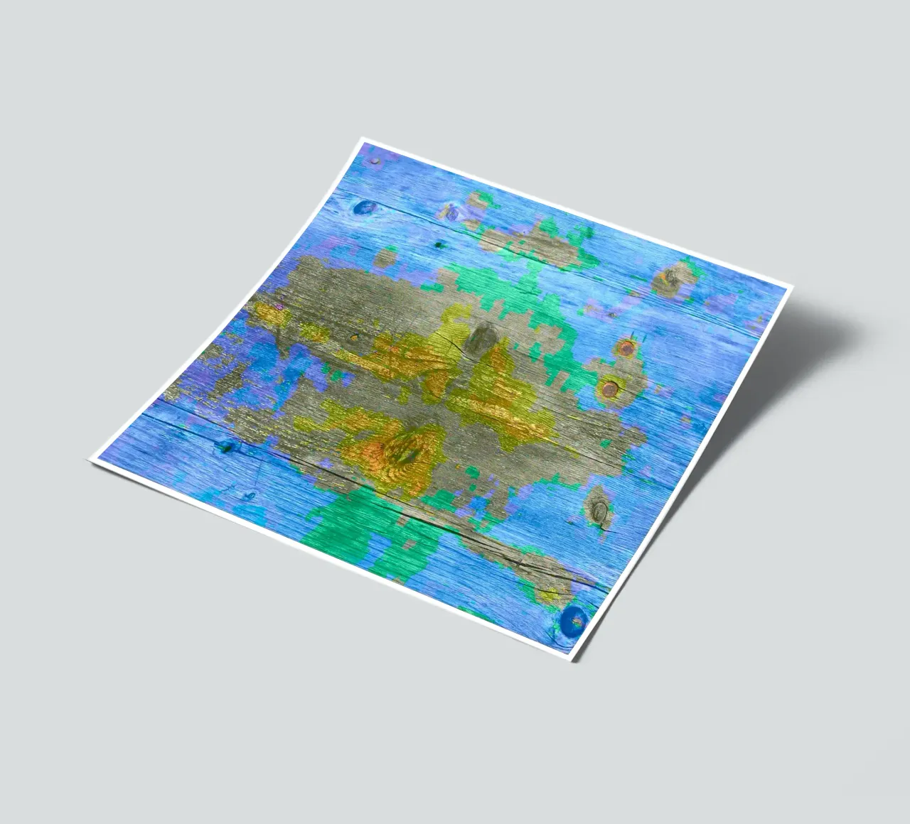 Tavola in legno invecchiato - combinazione di colori cromatici foglio adesivo da Gürsel Yesil Digital Art