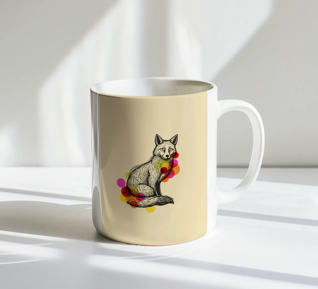 Minimalist Animal Art Keramik Tasse von Indigo Rain