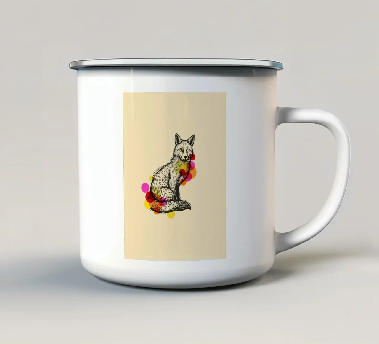 Minimalist Animal Art tazza in smalto da Indigo Rain