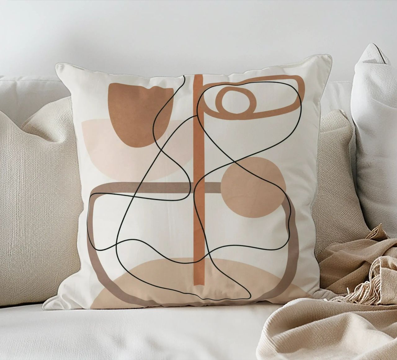 Abstract Line Movement I decorative cushion by cityart