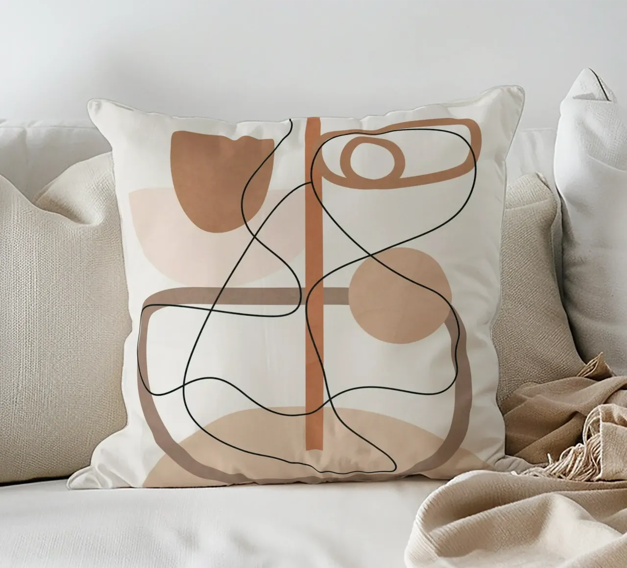 Abstract Line Movement I decorative cushion by cityart