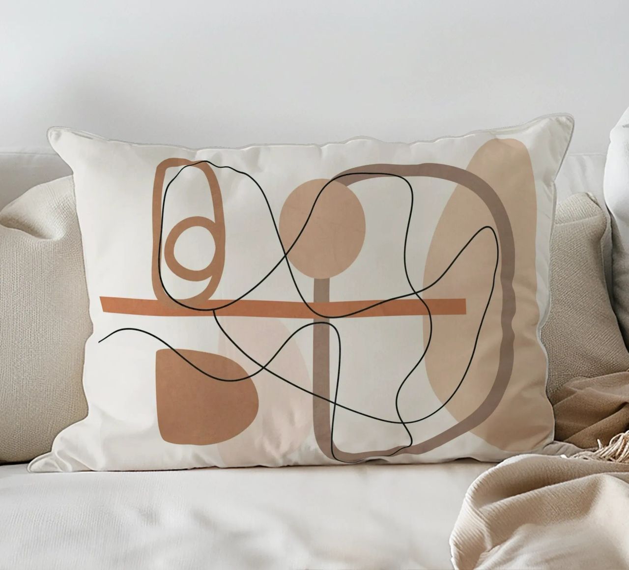 Abstract Line Movement I decorative cushion by cityart