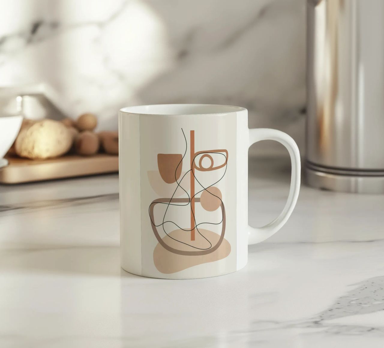 Abstract Line Movement I ceramic mug by cityart