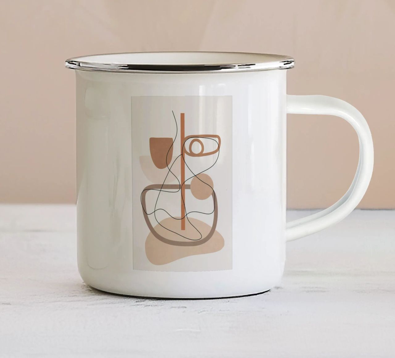 Abstract Line Movement I enamel mug by cityart