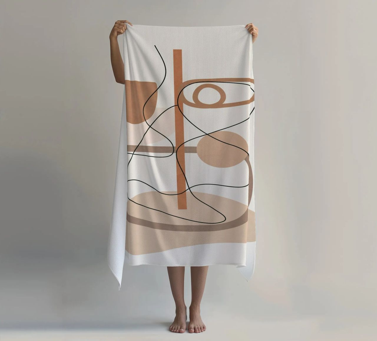 Abstract Line Movement I beach towel by cityart