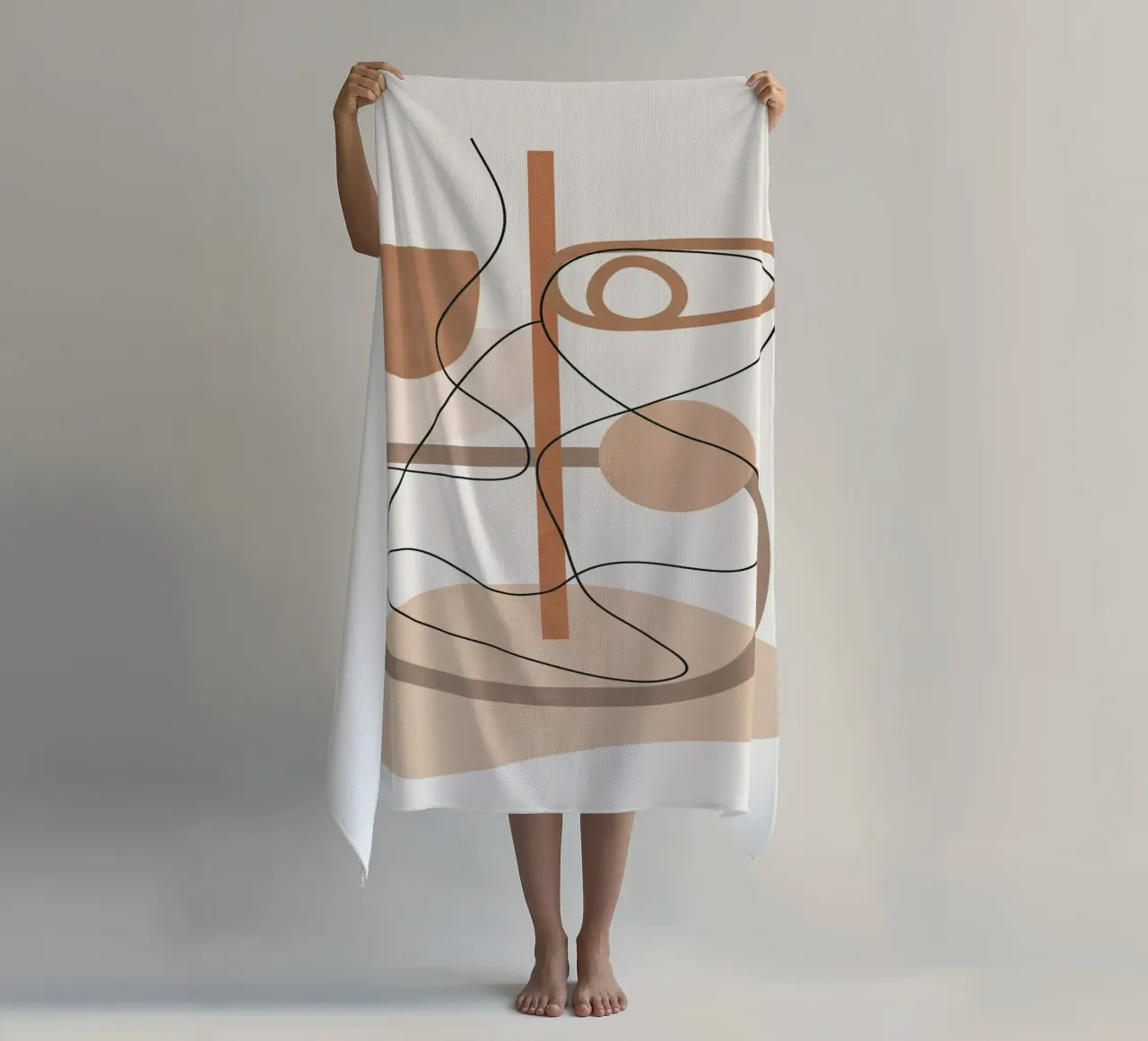 Abstract Line Movement I Strandtuch von cityart