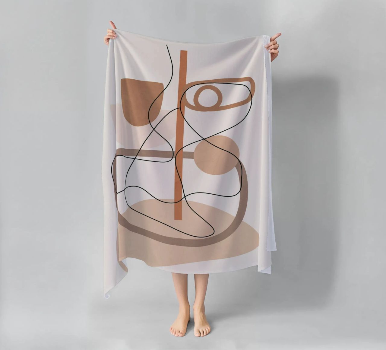 Abstract Line Movement I beach towel by cityart