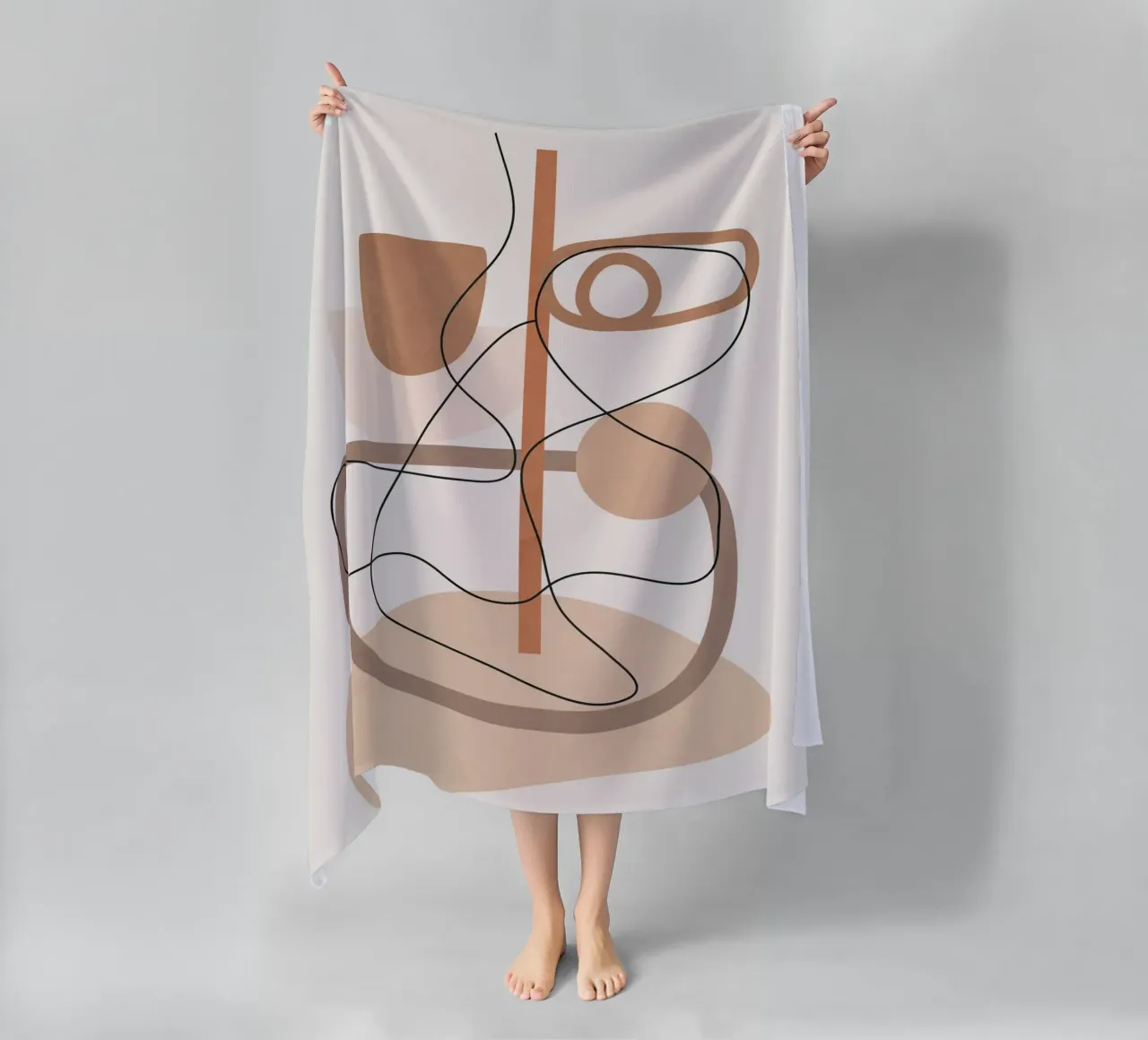 Abstract Line Movement I Strandtuch von cityart