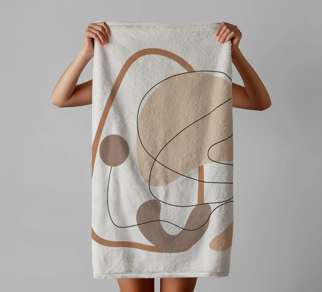 Abstract Line Movement II towel by cityart
