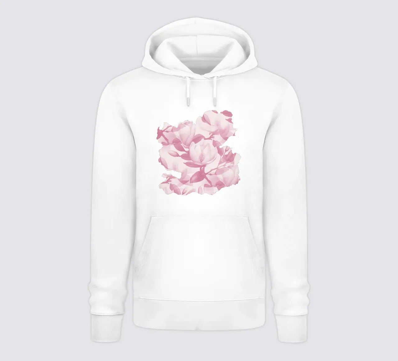 Magnolia rosa tenue felpa con cappuccio da SilverPegasus