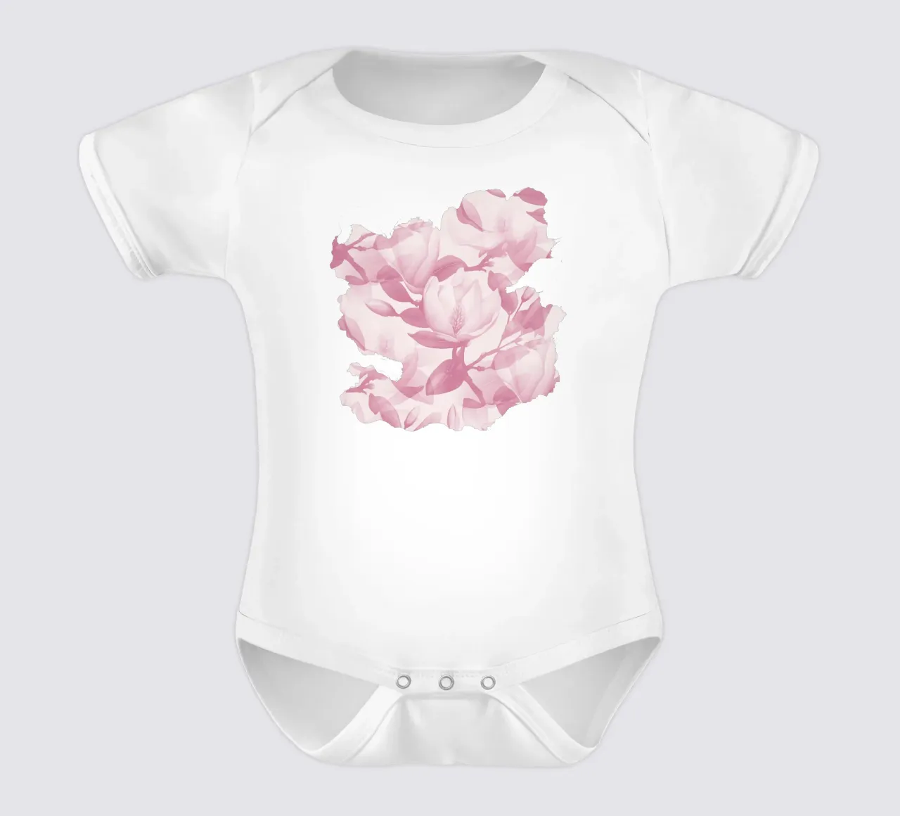 Magnolie Gedecktes Rosa Kurzarm Babybody von SilverPegasus