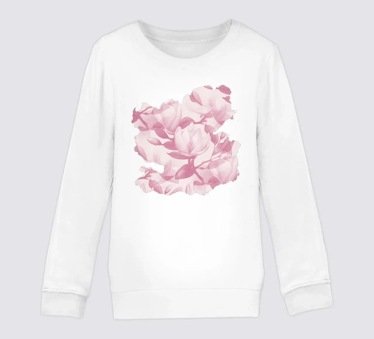 Magnolia Muted Pink kids sweatshirt by SilverPegasus