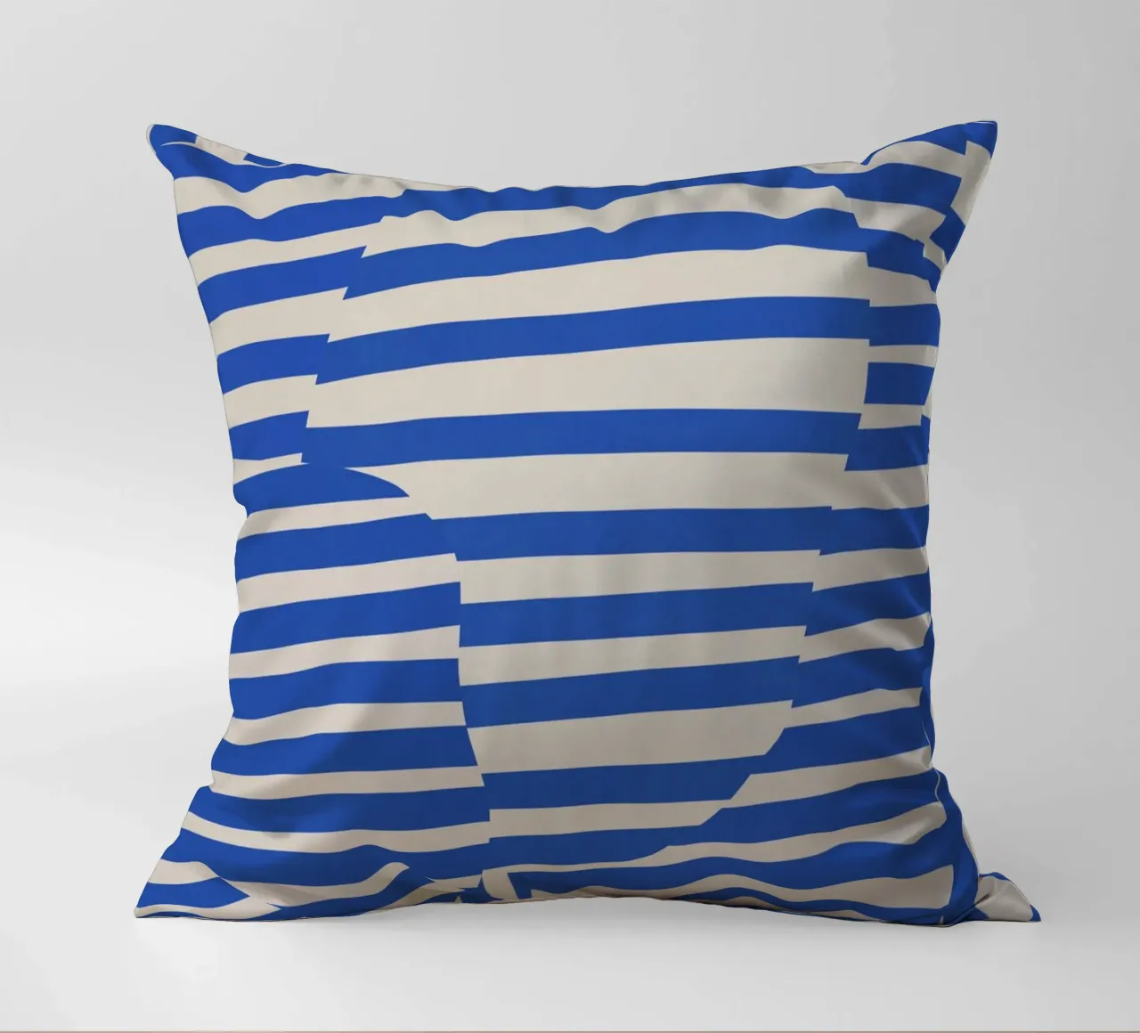 Linea e striscia blu cuscino da Little Dean