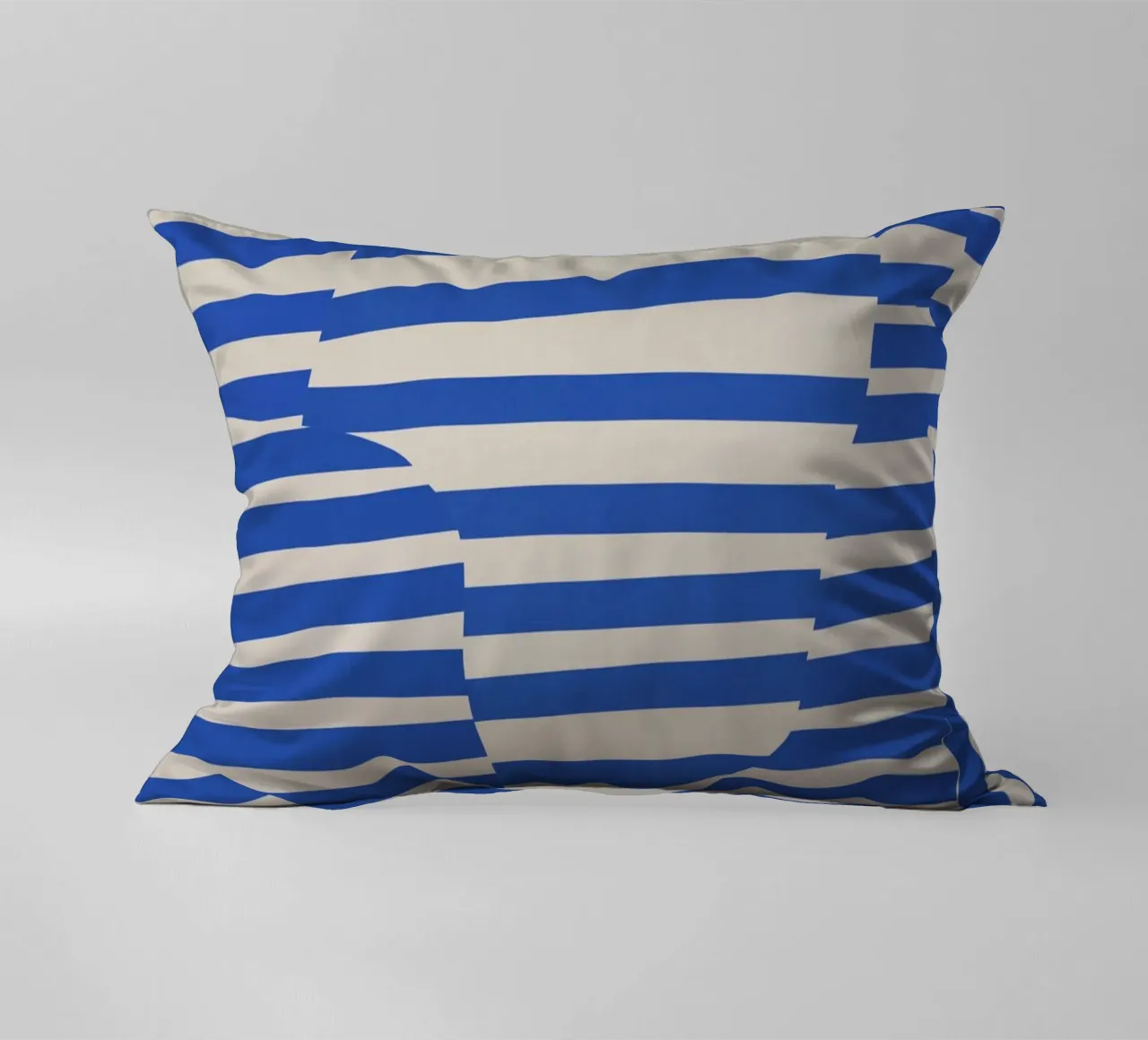 Linea e striscia blu cuscino da Little Dean
