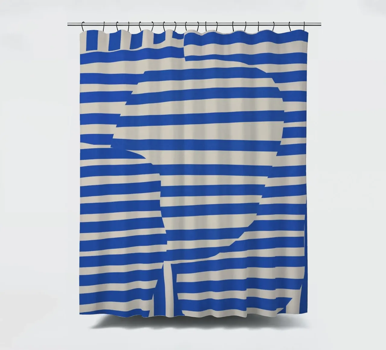 Linea e striscia blu tenda da doccia da Little Dean