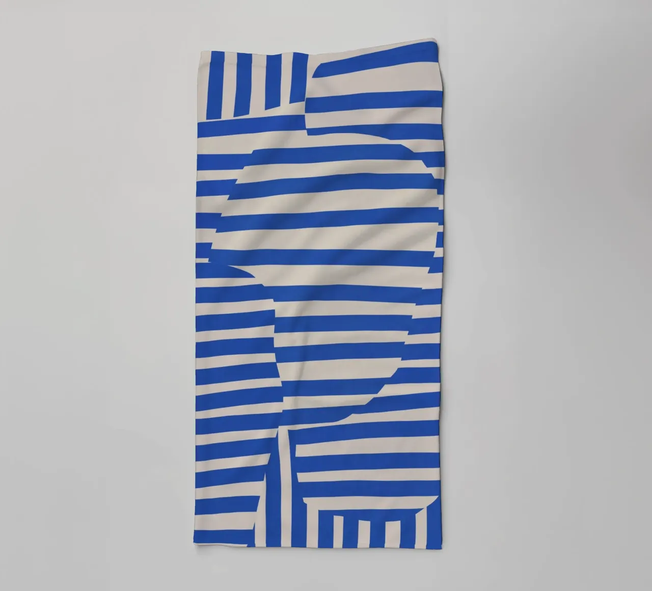 Linea e striscia blu asciugamano da bagno da Little Dean