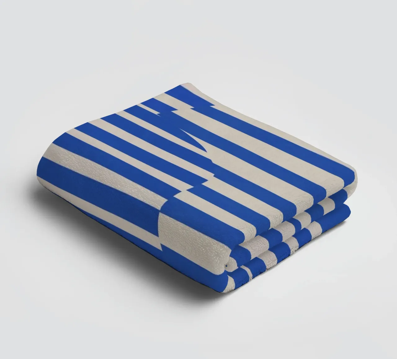 Linea e striscia blu asciugamano da bagno da Little Dean