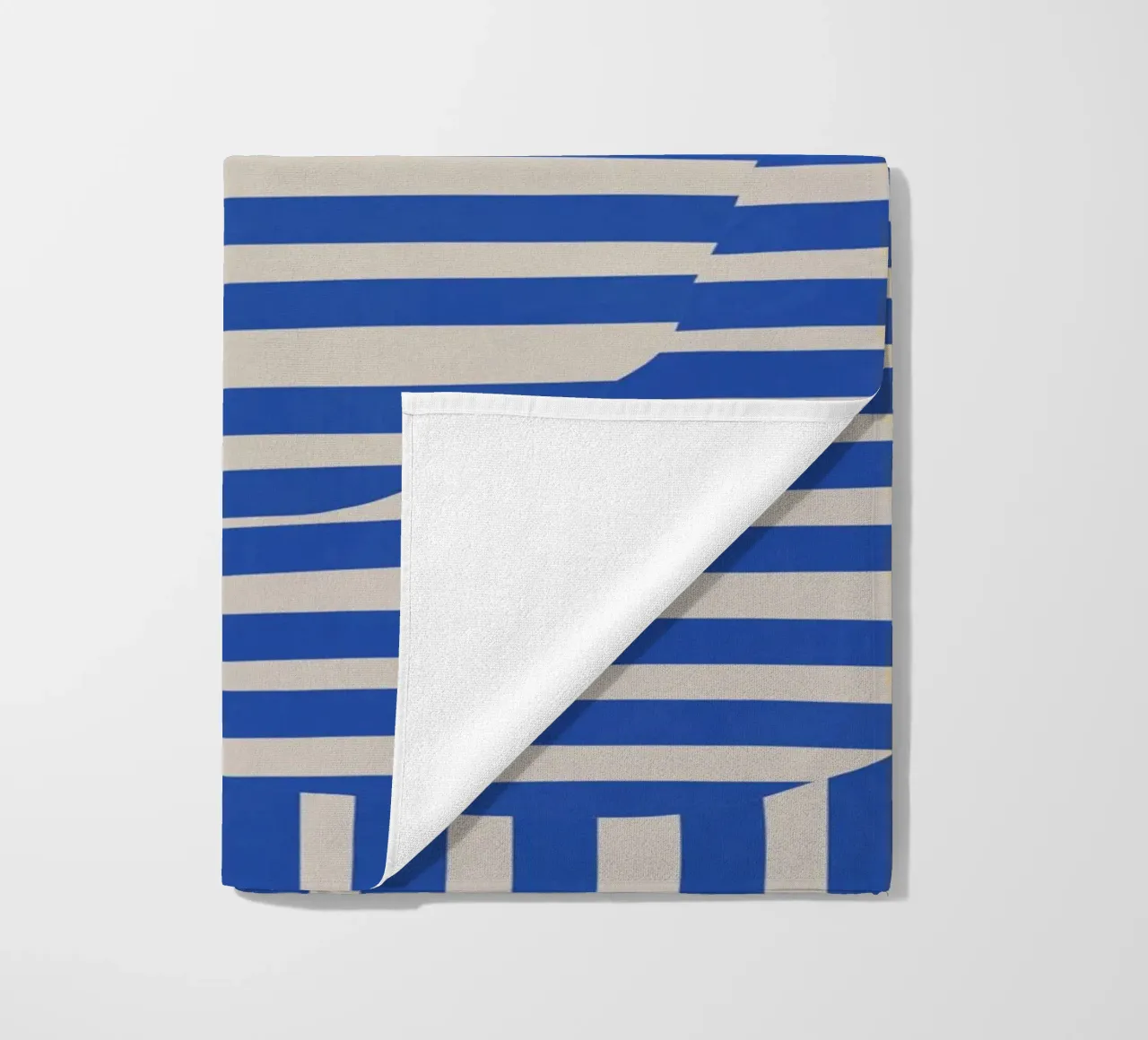 Linea e striscia blu telo mare da Little Dean