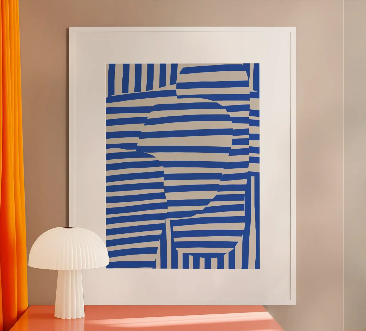 Linea e striscia blu poster da Little Dean