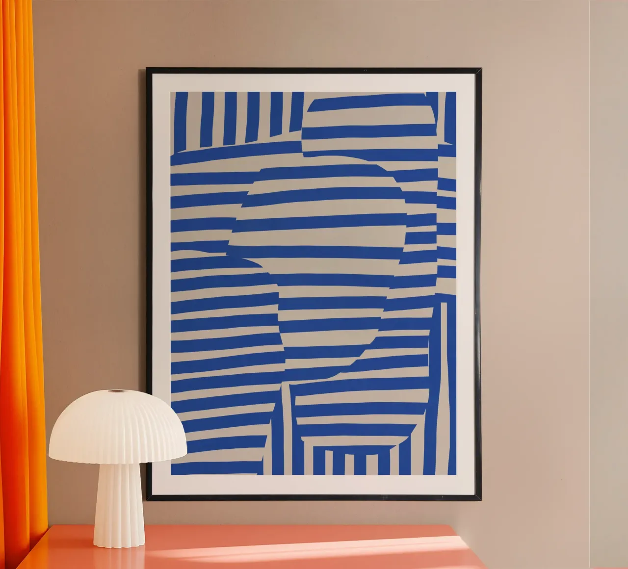 Linea e striscia blu poster da Little Dean