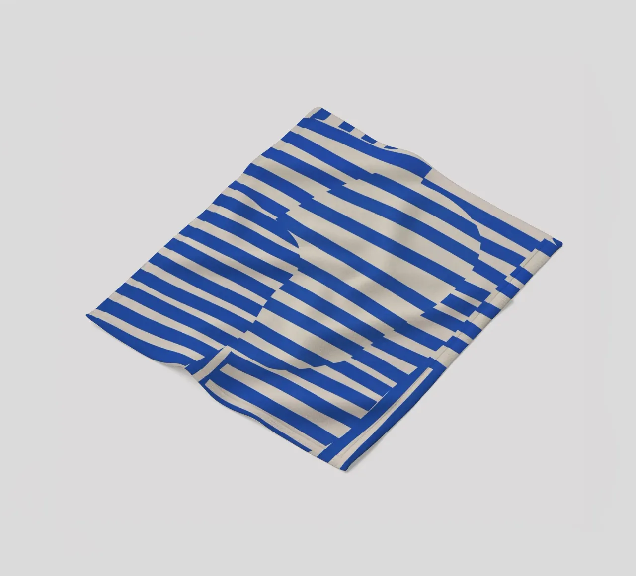 Linea e striscia blu coperta in pile da Little Dean