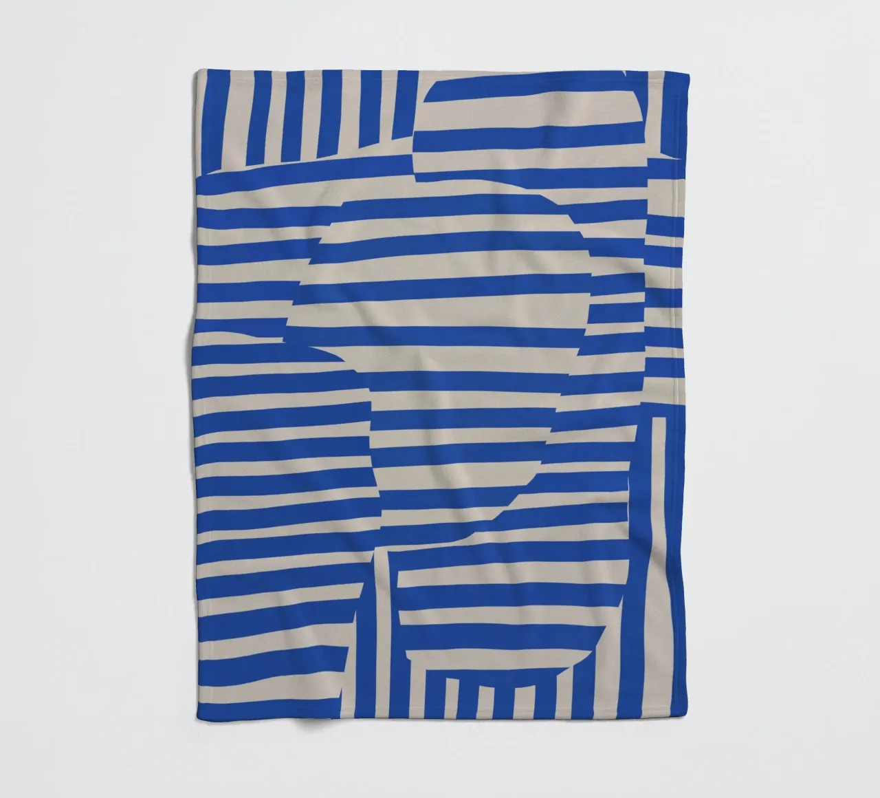 Linea e striscia blu coperta in pile da Little Dean