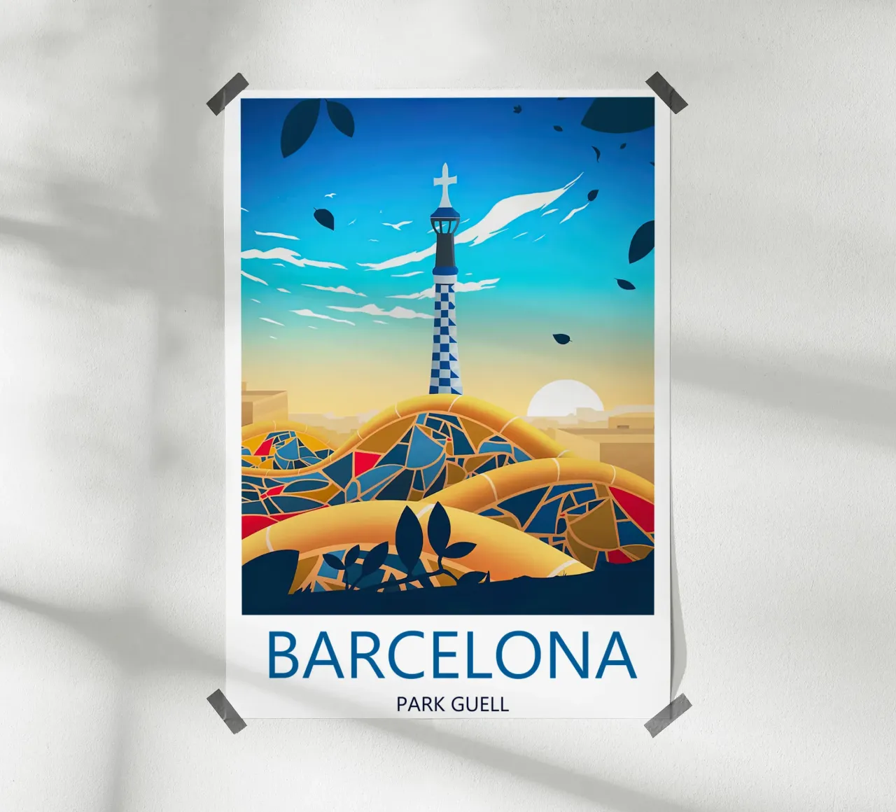 Barcelona Reisebericht - Park Güell Poster von Liliestudio