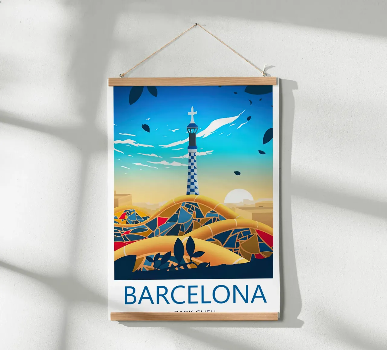Barcelona Reisebericht - Park Güell Poster von Liliestudio