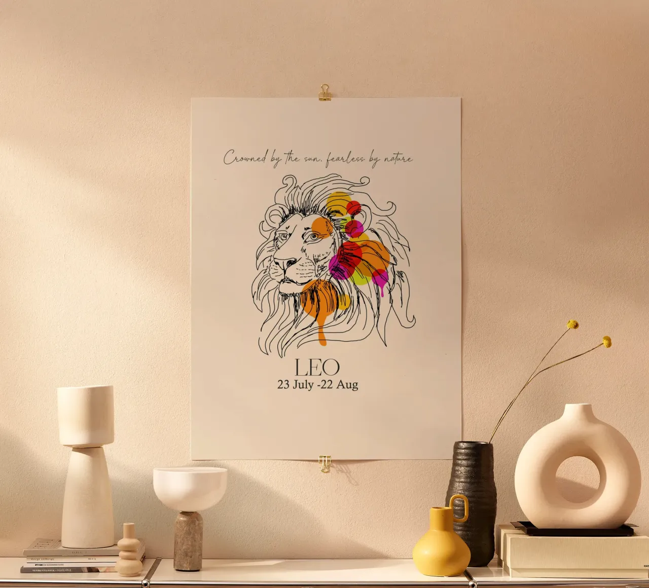 Leo Zodiac carta hahnemühle da Indigo Rain