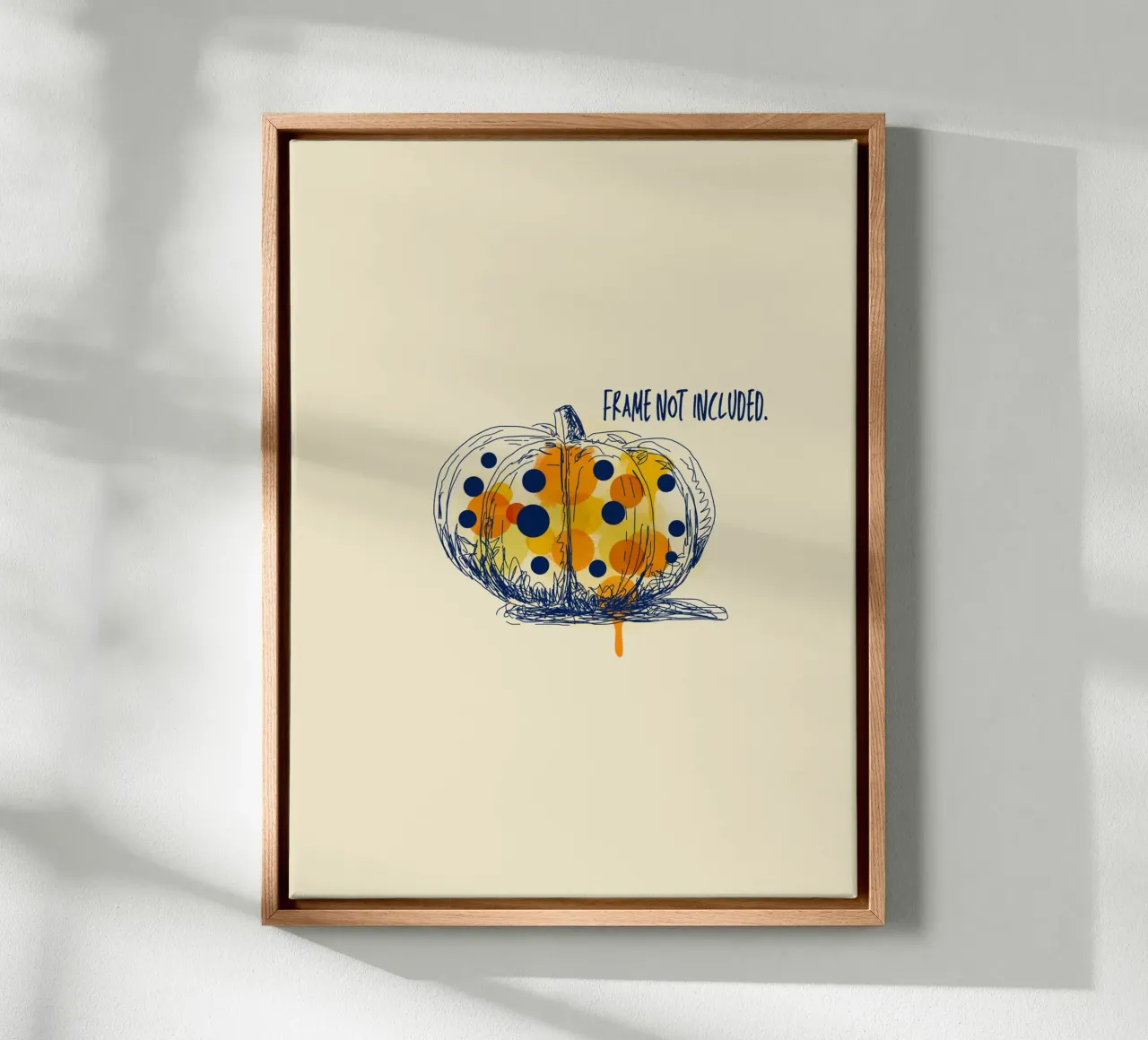Polka-Dot Pumpkin tela con Cornice a cassetta da Indigo Rain