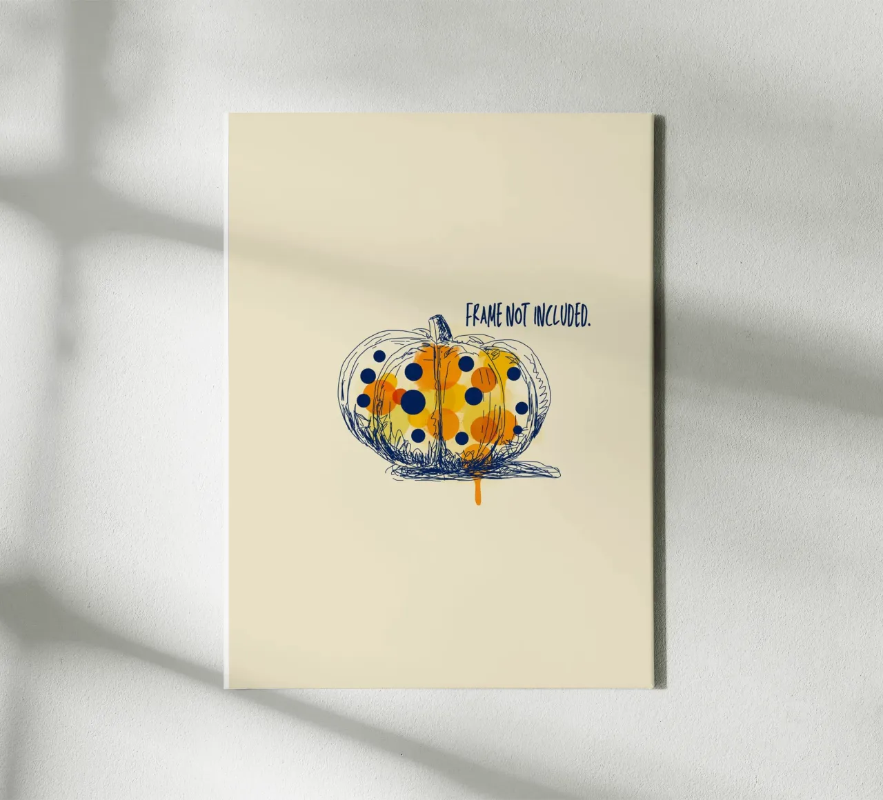 Polka-Dot Pumpkin tela con Cornice a cassetta da Indigo Rain