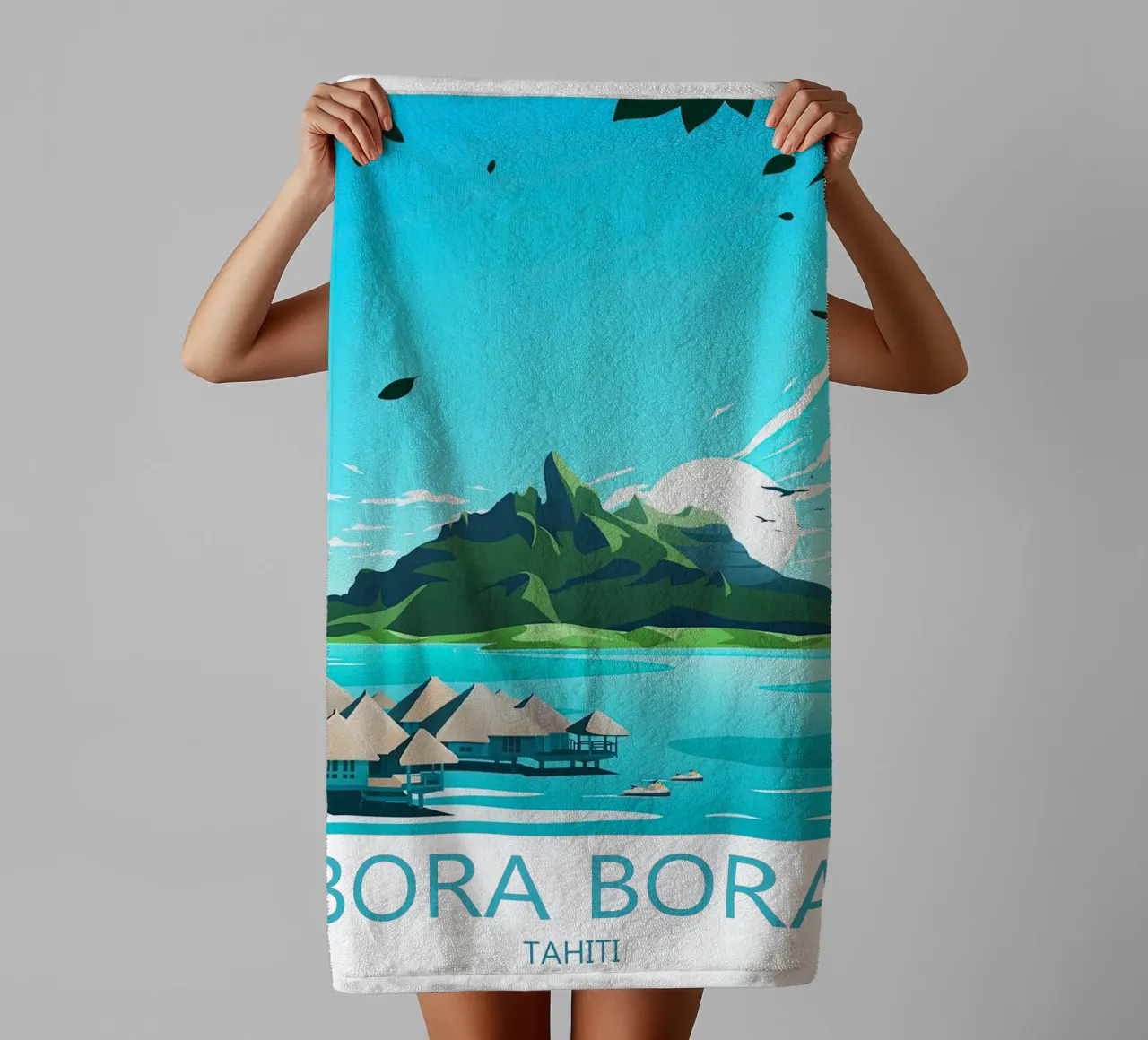 Bora Bora travel print - Tahiti towel by Liliestudio