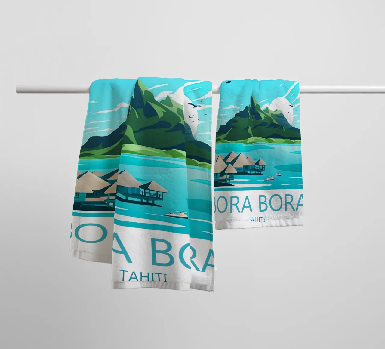 Bora Bora travel print - Tahiti towel by Liliestudio