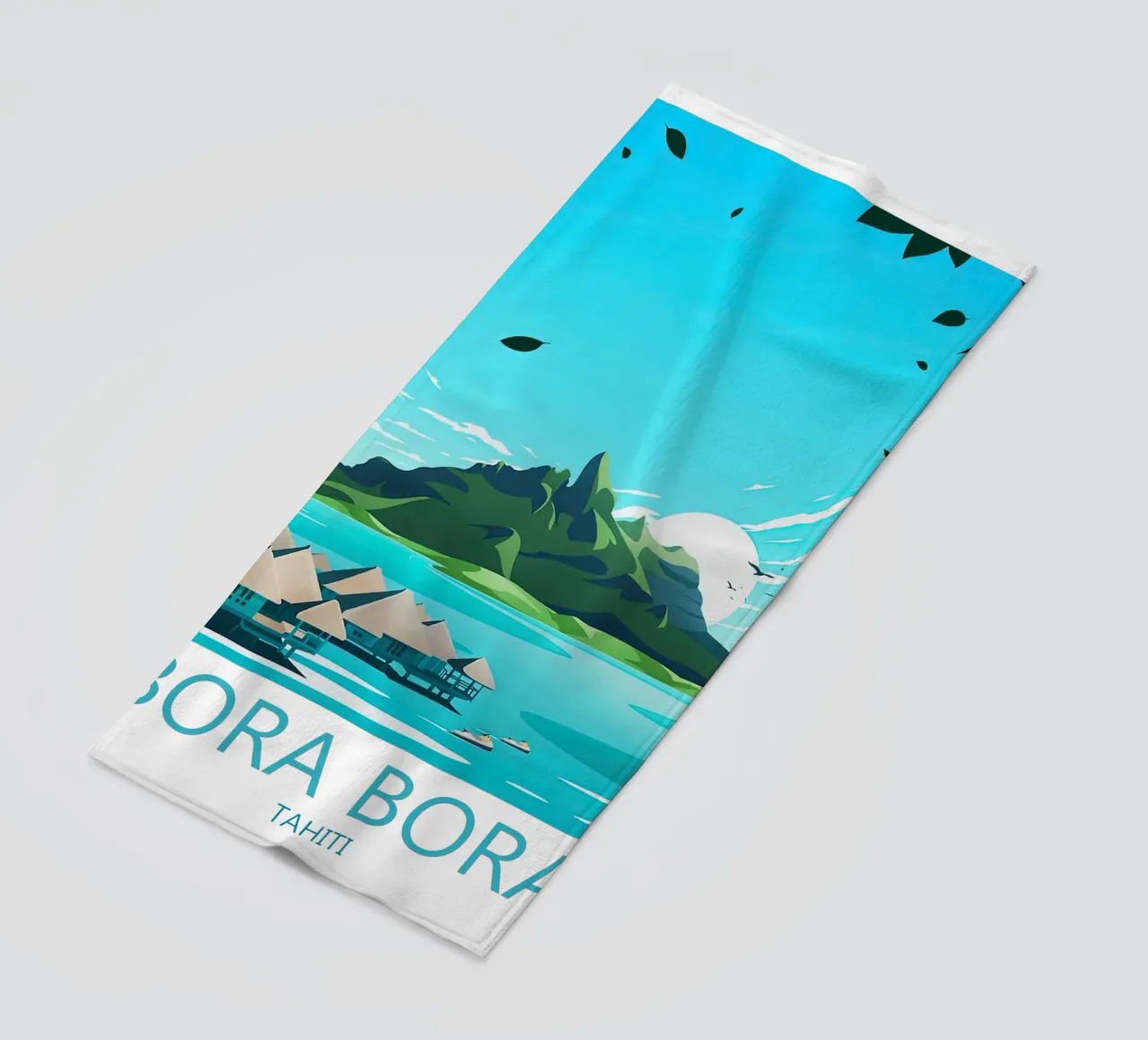 Stampa di viaggio Bora Bora - Tahiti telo mare da Liliestudio