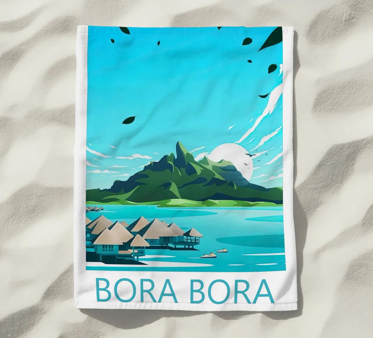 Stampa di viaggio Bora Bora - Tahiti telo mare da Liliestudio