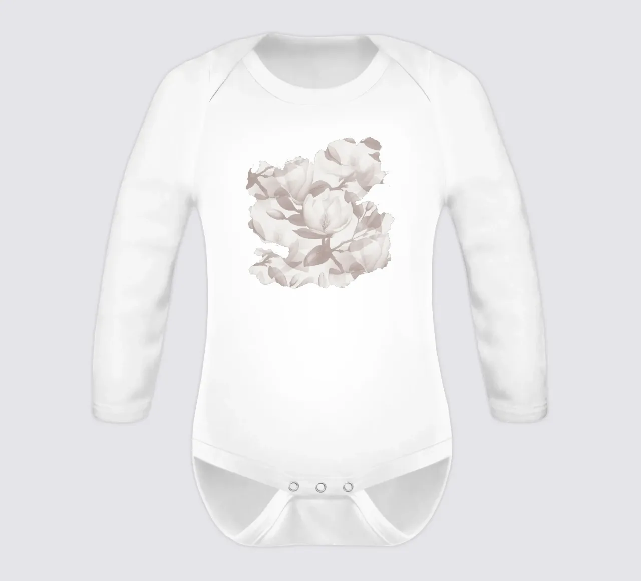 Magnolia Grigio caldo body neonato maniche lunghe da SilverPegasus