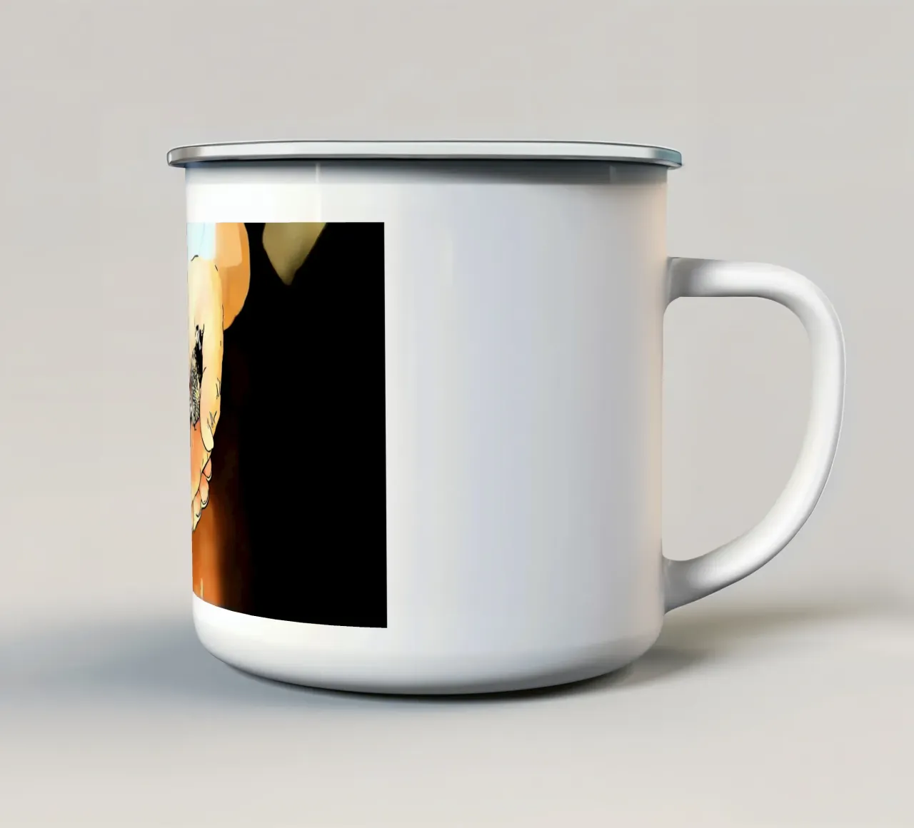 Un uccellino tazza in smalto da Massimo Frascogna