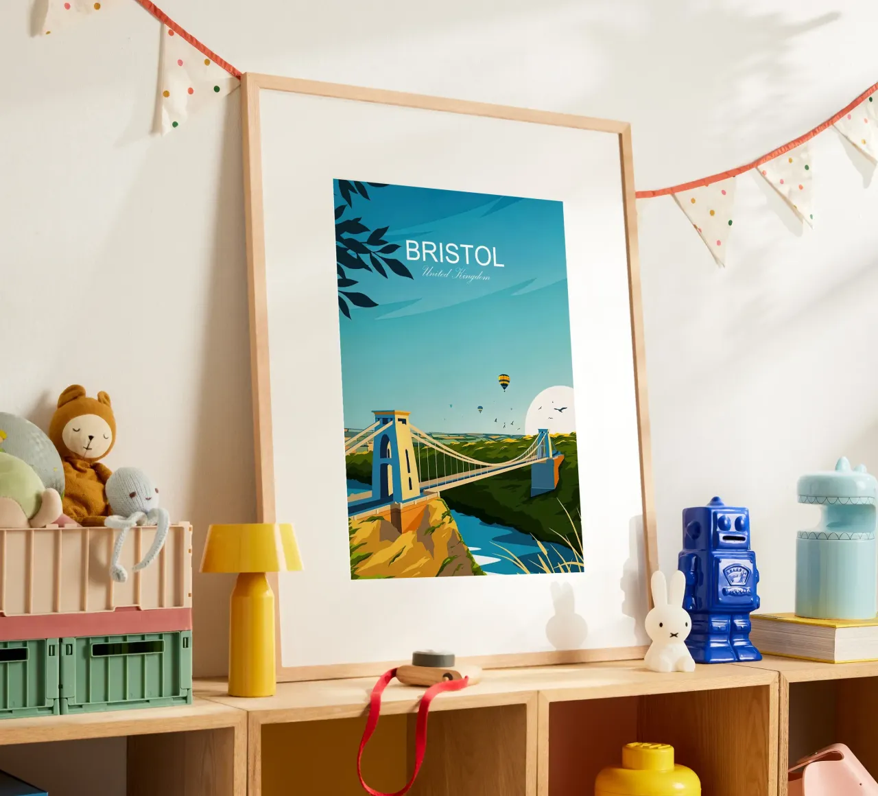Stampa tradizionale di viaggi Bristol - Regno Unito poster da Liliestudio